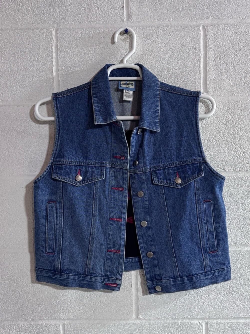Pendleton Wool Blue Denim Vest Jacket - Women's